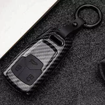 Чехол для автомобильного ключа, чехол из углеродного волокна для Audi A4 B9 A5 A6 S4 S5 S7 8W Q7 4M Q5 TT, умные аксессуары для автомобиля