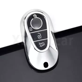 Чехол для автомобильного ключа для Mercedes Benz 2022 C S Class W206 W223 S350 C260 C300 S400 S450 S500, защитный держатель для брелока из ТПУ