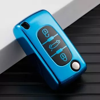 Чехол для автомобильного ключа-Флип из ТПУ чехол-брелок для Peugeot 206 308 307 408 3008 5008 для Citroen C2 C3 C4 C5 DS3 DS4 Picasso Xsara