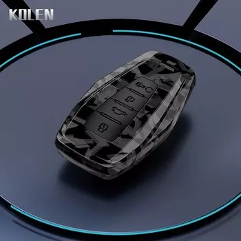 Чехол для автомобильного ключа из АБС-углеродного волокна для Geely Coolray X6 Геометрия c Emgrand Global kulrey Hawk GX7 okavango Защищенный Корпус Fob