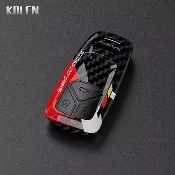 Чехол для автомобильного ключа из АБС-углеродного волокна для Audi A4 B9 A5 A6 8S 8W Q5 Q7 4M S4 S5 S7 SQ5 TT TTS TFSI RS4 RS6 RS7