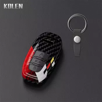 Чехол для автомобильного ключа из АБС-углеродного волокна для Audi A1 A3 A4 A5 A6 A7 A8 Q3 Q5 Q7 R8 TT S5 S6 S7 S8 SQ5