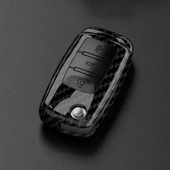 Чехол для автомобильного ключа из АБС-углеродного волокна для VW Volkswagen Polo Tiguan Passat B5 B6 B7 Golf 4 5 6 MK6 Jetta Lavida для Skoda Octavia