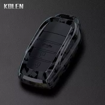 Чехол для автомобильного ключа из АБС-пластика из углеродного волокна для Toyota Sienna Rav4 Crown Hilux Fortuner Camry Land Cruiser Prado Venza, аксессуары