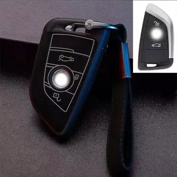 Чехол для автомобильного ключа из алькантары, материал для BMW X3 X5 X6 F30 F34 E60 E90 F10 E34 E36 F20 G30 F15 F16 1 3 5 7 Series
