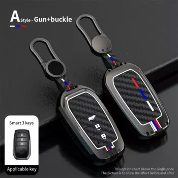 Чехол для автомобильного ключа из цинкового сплава для Toyota Land Cruiser 200 300 Prado Crown TLK 200 Yaris Cross Hilux Innova Fortuner Camry 55 Key