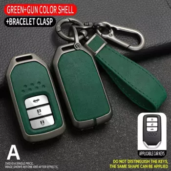 Чехол для автомобильного ключа из цинкового сплава и кожи для Honda Accord EX EXL Civic CRV Jazz Jade Fit City Odyssey чехол HRV Pilot Освобожденный Vezel