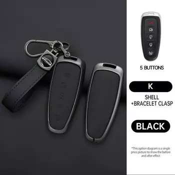 Чехол для автомобильного ключа из цинкового сплава для Ford Escape Focus C Max Kuga Edge Explorer Taurus, брелок с дистанционным управлением и 5 кнопками защиты