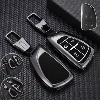Чехол для автомобильного ключа из цинкового сплава из ТПУ для Buick Envision Avenir для GMC Yukon Denali Sierra для Chevrolet Suburban Tahoe Silverado
