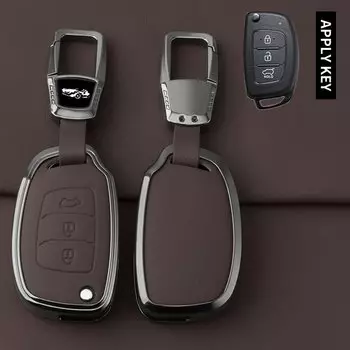 Чехол для автомобильного ключа из сплава кожи для Hyundai ix25 ix35 i20 i30 Solaris Tucson Sonata Santa Fe Sport Mistra Elantra Creta Verna