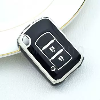 Чехол для автомобильного ключа из ТПУ для Mitsubishi ASX ASH Outlander Lancer EX Galant Pajero L200 2, 3-кнопочный защитный брелок для ключей