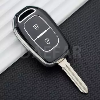 Чехол для автомобильного ключа из ТПУ с 2 кнопками, чехол для телефона для Renault Duster Dacia Scenic Master Megane 2016 2017, автомобильные аксессуары