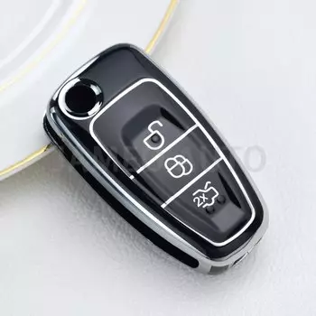 Чехол для автомобильного ключа из ТПУ для Ford Focus 2 3 MK3 ST RS Custom C-Max S-Max Ecosport Kuga Escape Fiesta Mondeo Shell Fob Аксессуары