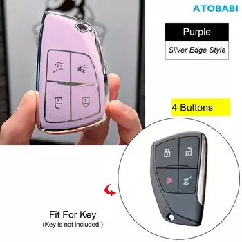 Чехол для автомобильного ключа из ТПУ, аксессуары для автомобиля для Buick Envision S Plus Chevrolet Suburban Tahoe GMC Yukon Sierra 1500 Denali