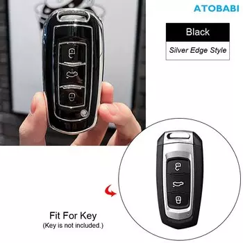 Чехол для автомобильного ключа из ТПУ, защитный чехол для ключа, держатель для ключей, автомобильные аксессуары для телефона Geely Atlas Emgrand X7 GS GT 2018 2019 Boyue