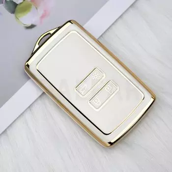 Чехол для автомобильного ключа из ТПУ с 4 кнопками для Renault Koleos, Kadjar, Megane, Talisman, Captur Espace Clio 2016-2019, автомобильные аксессуары