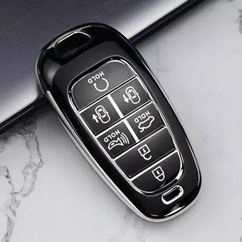 Чехол для автомобильного ключа из ТПУ для Hyundai Santa Fe Tucson 2022 NEXO NX4 Atos Solaris Prime 2021 7 кнопок