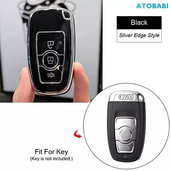 Чехол для автомобильного ключа из ТПУ, умный пульт дистанционного управления, защитные автомобильные аксессуары для GWM Great Wall Haval H6 ID46 433 МГц, БЕСКЛЮЧЕВОЙ пульт