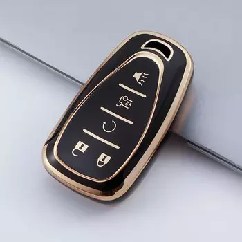 Чехол для автомобильного ключа из ТПУ с 4 и 5 кнопками для Chevrolet Chevy Malibu, Camaro, Cruze, подача свечи, Equinox, Sonic Volt, защитная оболочка
