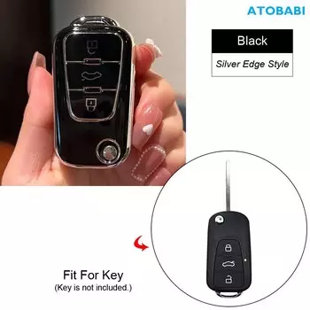 Чехол для автомобильного ключа из ТПУ для Roewe 350 360 750 2011 2012 W5 MG 5 7 GT GS MG5 MG7, складной протектор для дистанционного управления, аксессуар для автомобиля