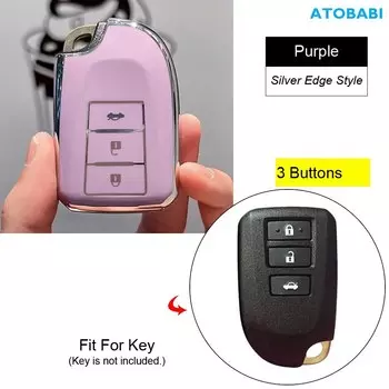 Чехол для автомобильного ключа из ТПУ, брелок, держатель для автомобильных ключей, аксессуары для Toyota Aygo 2017 2018 Yaris Porte Spade Hiace regiuse