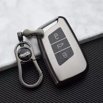 Чехол для автомобильного ключа из ТПУ, брелок для VW Volkswagen Passat B8 Taos Polo Tiguan для Skoda Kodiaq Fabia Karoq Octavia Seat Ateca