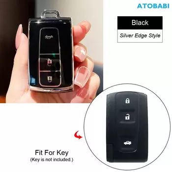 Чехол для автомобильного ключа из ТПУ, чехол для смарт-пульта дистанционного управления, защитный чехол, автоаксессуар для Toyota Crown Majesta 2003, 2004, 2005, 2006, 2007, 2008