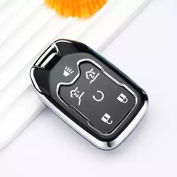 Чехол для автомобильного ключа из ТПУ с кнопкой 5/6 дюйма, чехол-брелок с дистанционным управлением для GMC Yukon XL, придорожник для Chevrolet Tahoe 2015 - 2020
