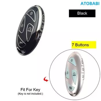 Чехол для автомобильного ключа из ТПУ для Hyundai Santa Fe 2023 2024, Sonata Grandeur Staria Kona Ioniq Tucson Elantra, защитный чехол для дистанционного управления