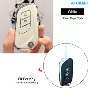 Чехол для автомобильного ключа из ТПУ, складной чехол для дистанционного управления, защитная сумка, автоаксессуары для Baic Senova X25 X 30 X35 2015 2016 Changhe Q25 Q35
