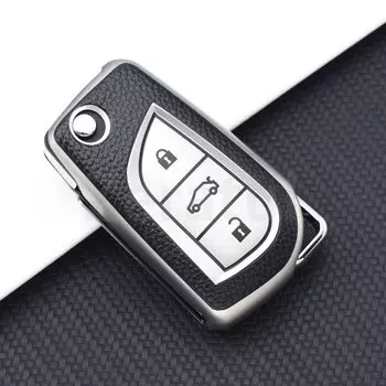 Чехол для автомобильного ключа из ТПУ, кожаный чехол для Toyota Auris Corolla Avensis Verso Yaris Aygo Scion TC IM Camry RAV4 forёрнер Hilux