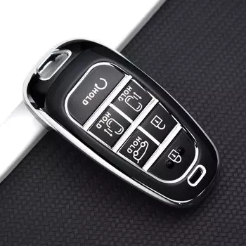 Чехол для автомобильного ключа из ТПУ с 4/5/6/7/8 кнопками, чехол для автомобильного ключа, брелок для Hyundai Santa Fe Tucson 2022 NEXO NX4 Atos Solaris Prime