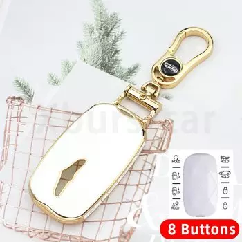 Чехол для автомобильного ключа из ТПУ, 6/7/8 кнопок, для Hyundai Genesis GV60 G90 G70 G80 EQ900