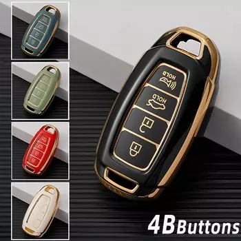 Чехол для автомобильного ключа из ТПУ с 4 кнопками для Hyundai Veloster Encino 2020 Venue Sel 2020 Santa Fe