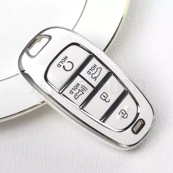 Чехол для автомобильного ключа из ТПУ для Hyundai Sonata Nexo Santa Fe Tucson 2022, 2021, 2020, защита для ключей с 5 кнопками, брелок для ключей