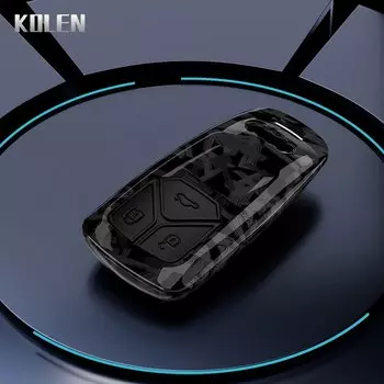 Чехол для автомобильного ключа из углеродного волокна из АБС-пластика для Audi A4 B9 A5 A6 8S 8W Q5 Q7 4M S4 S5 S7 TT TTS TFSI RS Protector Shell Fob Аксессуары