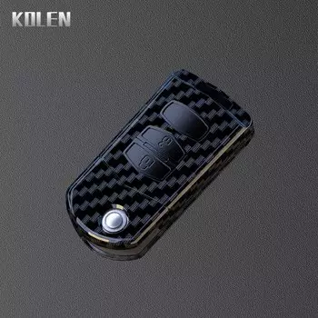 Чехол для автомобильного ключа из углеродного волокна из АБС-пластика для Mazda 2 3 5 6 8 CX7 CX-7 CX5 CX-5 CX9 CX-9 MX5 MX-5 M6 RX8 RX-8 2 3 4 кнопки корпуса