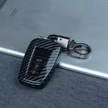 Чехол для автомобильного ключа из углеродного АБС-пластика для Toyota Camry CHR Corolla RAV4 Avalon Land Cruiser Prado Prius, чехол для дистанционного брелока 2018 2019 2020