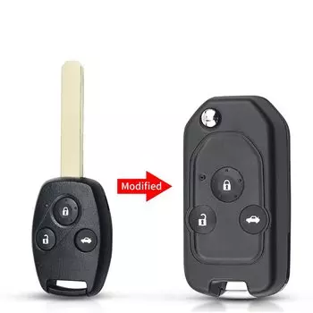 Чехол для автомобильного ключа KEYYOU Remote 2/3/4, складной, с кнопками, для Honda Accord, Civic, CRV, Pilot 2007, 2008, 2009, 2010, 2011, 2012, 2013