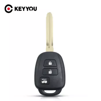 Чехол для автомобильного ключа KEYYOU Toy43, чехол с 3 кнопками для Toyota Highlander Corolla RAV4 Avlon Tacoma Prius Yaris Camry Rrmote