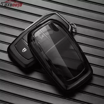 Чехол для автомобильного ключа, прозрачный из ТПУ для Toyota Corolla RAV4 Crown LC200 LK200 Land Cruiser 200 Camry Prado Venza Highlander Prius