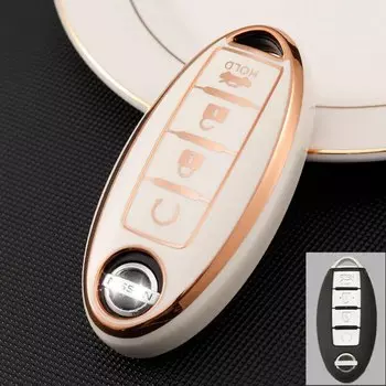 Чехол для автомобильного ключа с 4 кнопками, чехол для Nissan Qashqai Juke J10 J11 X-Trail T32 T31 Kicks Tiida Pathfinder Note
