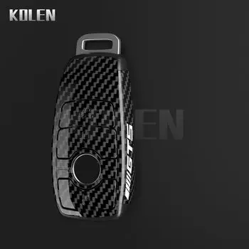 Чехол Для Автомобильного Ключа С Дистанционным Управлением Из Углеродного Волокна Для Mercedes Benz A C E S Class W213 W205 W...