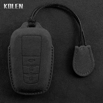 Чехол для автомобильного ключа с дистанционным управлением для Toyota Prius Camry Corolla CHR RAV4 Land Cruiser Prado 2 3 4 кнопки кожаный брелок аксессуары