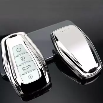Чехол для автомобильного пульта дистанционного управления Geely Coolray 2019-2020, мягкий ТПУ, 4 кнопки