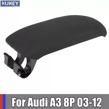 Чехол для автомобильного защелка подлокотника, Мягкая тканевая центральная консоль, подлокотник, открывающаяся крышка для Audi A3 8P, Сменные аксессуары для салона автомобиля