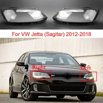 Чехол для автомобильной фары для VW Jetta Sagitar 2012-2018, Сменный Чехол для фары из плексированного стекла, стеклянный абажур, прозрачные автомобильные аксессуары
