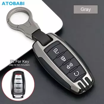 Чехол для автомобильных ключей из цинкового сплава для GWM P Series Pickup 2019 2020 Great Wall POER Truck 4 кнопки Smart Remote Fobs Защитная крышка