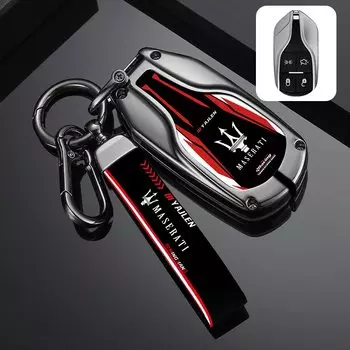 Чехол для автомобильных ключей из цинкового сплава в гоночном стиле для Maserati Levante Ghibli Quattroporte GT Granturism GranCabrio, аксессуары