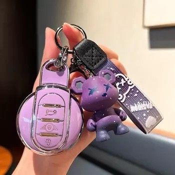Чехол для брелока из ТПУ для ключей от автомобиля BMW, аксессуары для ключей Мини-Купера, ONE JCW F56 F55 F54 F57 F60 R55 R56 R57 R58 R59 R60 S родстер